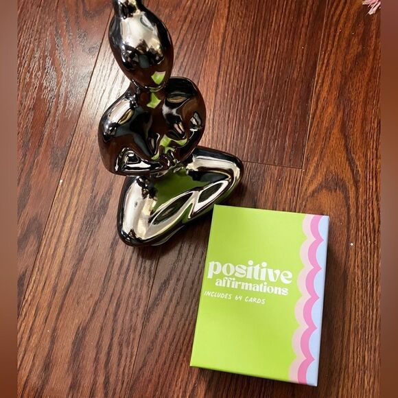 Positive r Boxed Set Card With Yoga pose Statue Home Decor - Picture 1 of 3